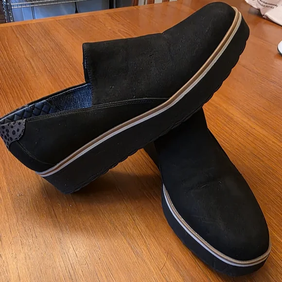 Platform Slip On Dr Scholl's "Look Out" Black Size 10 - Picture 1 of 7